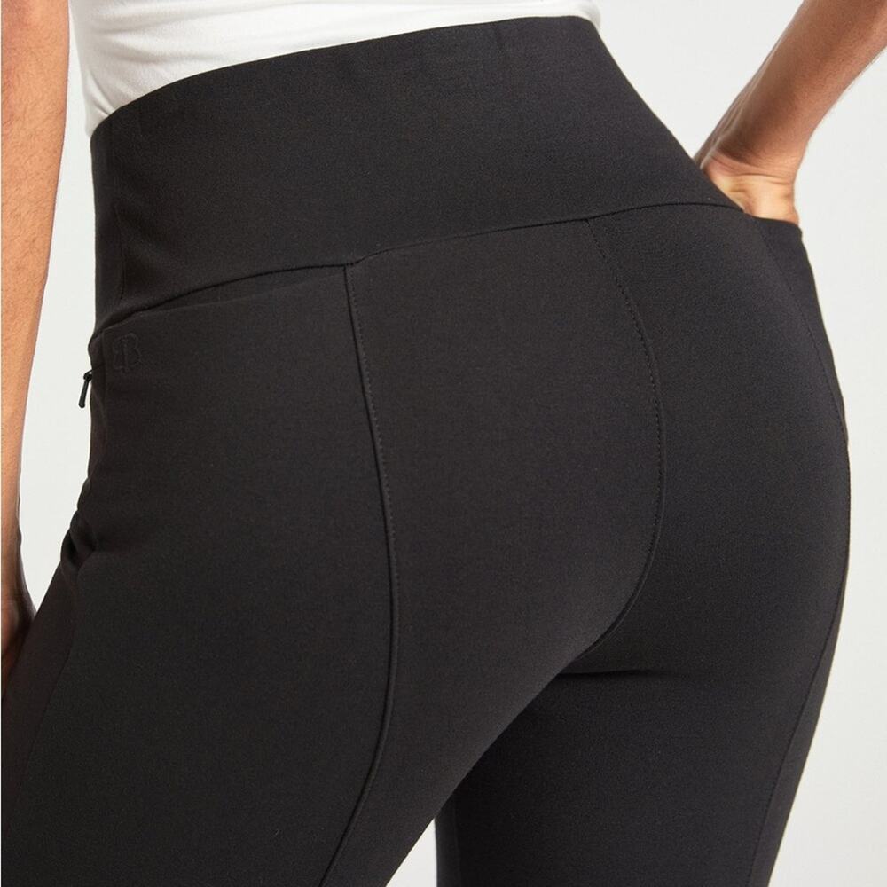 Betabrand SMALL Power Down Skinny Pants Black High Rise Pull-On - Picture 2 of 6